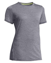 graues T-Shirt mit einem Rundhalsausschnitt von Icebreaker