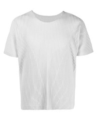 graues T-Shirt mit einem Rundhalsausschnitt von Issey Miyake