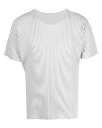 graues T-Shirt mit einem Rundhalsausschnitt von Issey Miyake Men