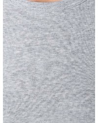 graues T-Shirt mit einem Rundhalsausschnitt von THE WHITE BRIEFS