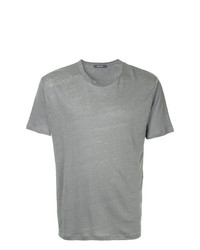 graues T-Shirt mit einem Rundhalsausschnitt von Jac+ Jack