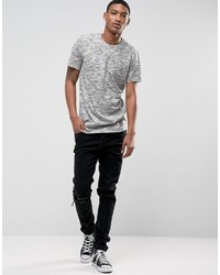 graues T-Shirt mit einem Rundhalsausschnitt von Jack and Jones