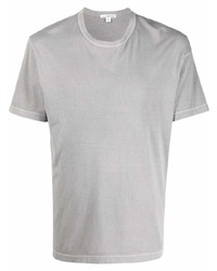 graues T-Shirt mit einem Rundhalsausschnitt von James Perse