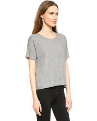 graues T-Shirt mit einem Rundhalsausschnitt von Rag & Bone