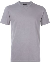 graues T-Shirt mit einem Rundhalsausschnitt von Jil Sander