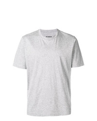 graues T-Shirt mit einem Rundhalsausschnitt von Jil Sander