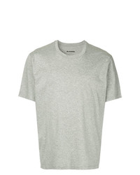 graues T-Shirt mit einem Rundhalsausschnitt von Jil Sander