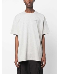 graues T-Shirt mit einem Rundhalsausschnitt von Off-White