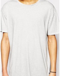 graues T-Shirt mit einem Rundhalsausschnitt von Cheap Monday