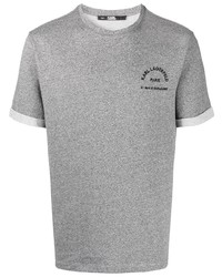 graues T-Shirt mit einem Rundhalsausschnitt von Karl Lagerfeld