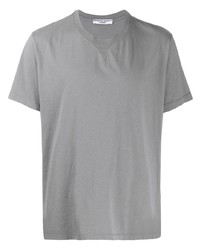 graues T-Shirt mit einem Rundhalsausschnitt von Katharine Hamnett London