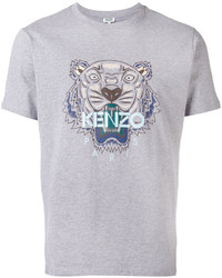 graues T-Shirt mit einem Rundhalsausschnitt von Kenzo