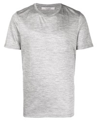 graues T-Shirt mit einem Rundhalsausschnitt von La Fileria For D'aniello