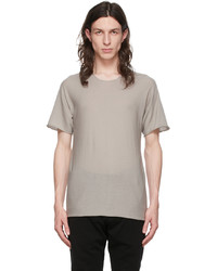 graues T-Shirt mit einem Rundhalsausschnitt von Label Under Construction