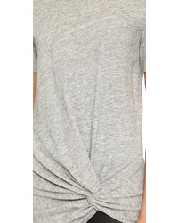 graues T-Shirt mit einem Rundhalsausschnitt von IRO