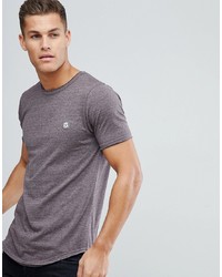 graues T-Shirt mit einem Rundhalsausschnitt von Le Breve