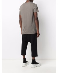 graues T-Shirt mit einem Rundhalsausschnitt von Rick Owens