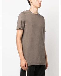 graues T-Shirt mit einem Rundhalsausschnitt von Rick Owens DRKSHDW