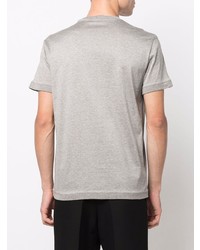 graues T-Shirt mit einem Rundhalsausschnitt von Alexander McQueen