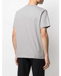 graues T-Shirt mit einem Rundhalsausschnitt von MAISON KITSUNÉ