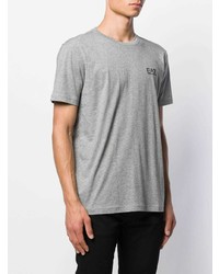 graues T-Shirt mit einem Rundhalsausschnitt von Ea7 Emporio Armani