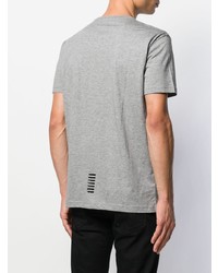 graues T-Shirt mit einem Rundhalsausschnitt von Ea7 Emporio Armani