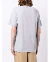graues T-Shirt mit einem Rundhalsausschnitt von MAISON KITSUNÉ