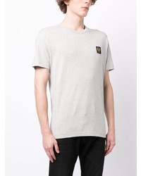 graues T-Shirt mit einem Rundhalsausschnitt von Belstaff