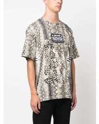 graues T-Shirt mit einem Rundhalsausschnitt von Just Cavalli