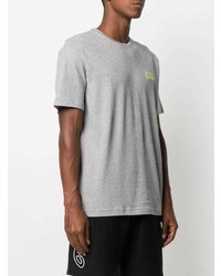 graues T-Shirt mit einem Rundhalsausschnitt von Ea7 Emporio Armani