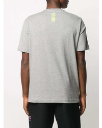 graues T-Shirt mit einem Rundhalsausschnitt von Ea7 Emporio Armani