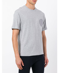 graues T-Shirt mit einem Rundhalsausschnitt von Emporio Armani