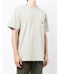 graues T-Shirt mit einem Rundhalsausschnitt von Carhartt WIP