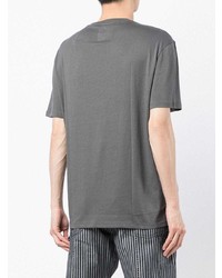 graues T-Shirt mit einem Rundhalsausschnitt von Armani Exchange