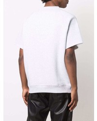 graues T-Shirt mit einem Rundhalsausschnitt von MSGM