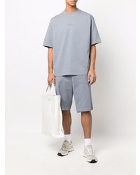 graues T-Shirt mit einem Rundhalsausschnitt von Acne Studios