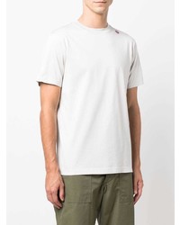 graues T-Shirt mit einem Rundhalsausschnitt von Stone Island Shadow Project