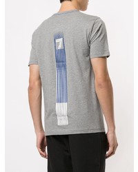 graues T-Shirt mit einem Rundhalsausschnitt von Ea7 Emporio Armani