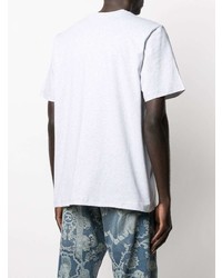 graues T-Shirt mit einem Rundhalsausschnitt von MSGM