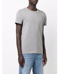 graues T-Shirt mit einem Rundhalsausschnitt von Balmain