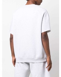 graues T-Shirt mit einem Rundhalsausschnitt von MSGM