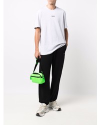 graues T-Shirt mit einem Rundhalsausschnitt von MSGM