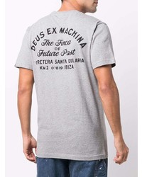 graues T-Shirt mit einem Rundhalsausschnitt von Deus Ex Machina