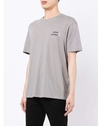 graues T-Shirt mit einem Rundhalsausschnitt von Armani Exchange