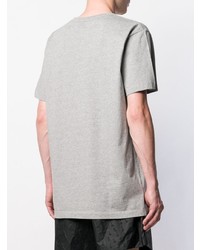 graues T-Shirt mit einem Rundhalsausschnitt von Off-White