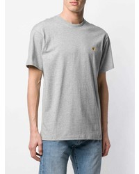 graues T-Shirt mit einem Rundhalsausschnitt von Carhartt WIP