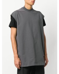 graues T-Shirt mit einem Rundhalsausschnitt von Rick Owens