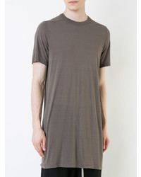 graues T-Shirt mit einem Rundhalsausschnitt von Rick Owens