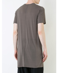 graues T-Shirt mit einem Rundhalsausschnitt von Rick Owens