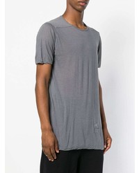 graues T-Shirt mit einem Rundhalsausschnitt von Rick Owens DRKSHDW